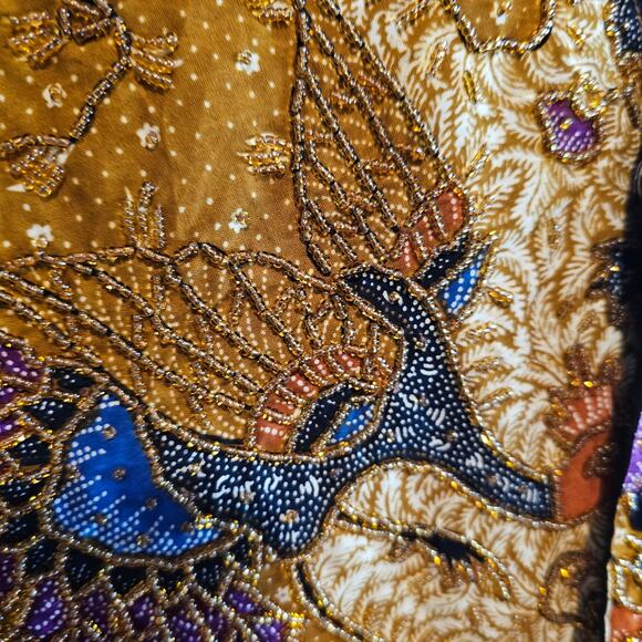 Vintage Beaded Vest Womens Medium Gold Embellished 90s Avant Garde Elegant Glam - Picture 5 of 11